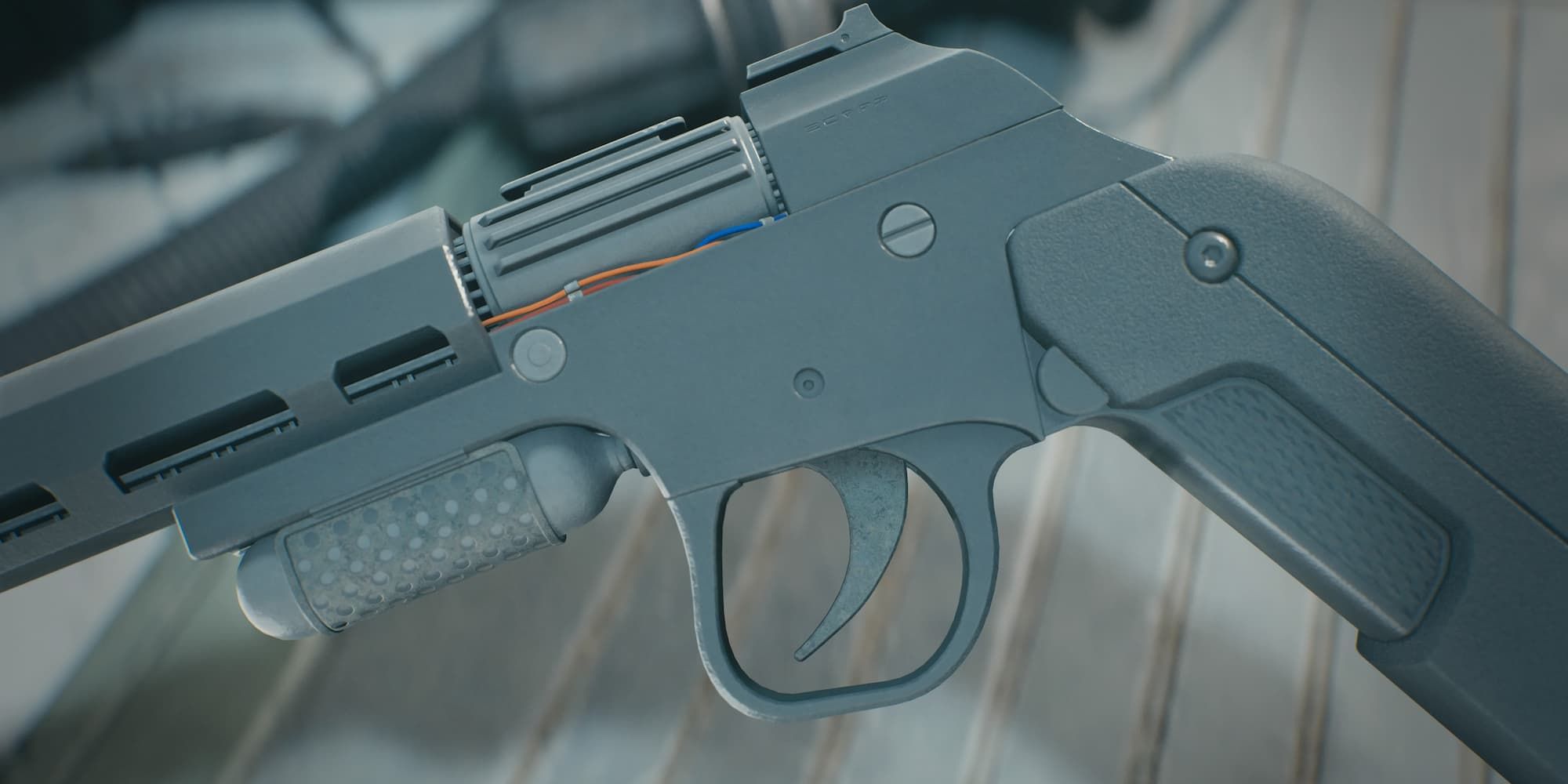 The K3 Vindicator Body sits on Cal's blaster in Star Wars Jedi: Survivor.