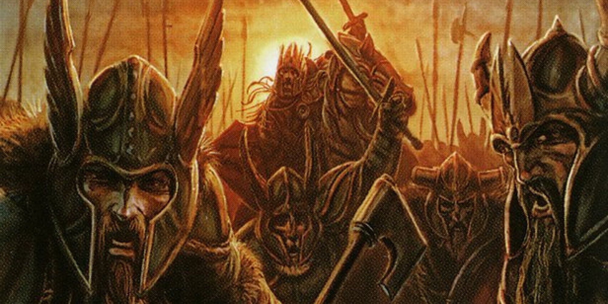 MTG King Darien leading a group of Kjeldoran Soldiers