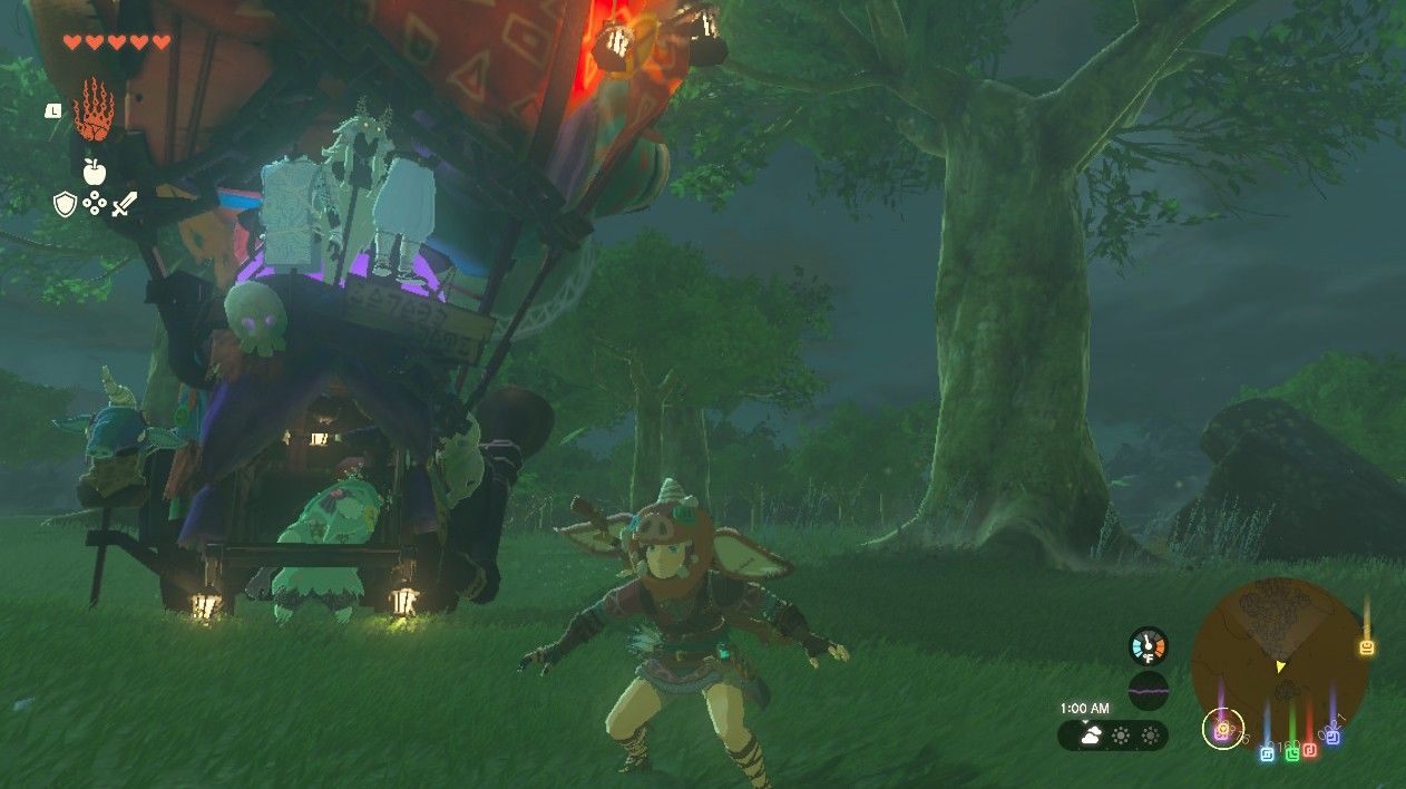 link at koltin's shop wearing some of the bubbulfrog rewards in tears of the kingdom bubbul gem guide