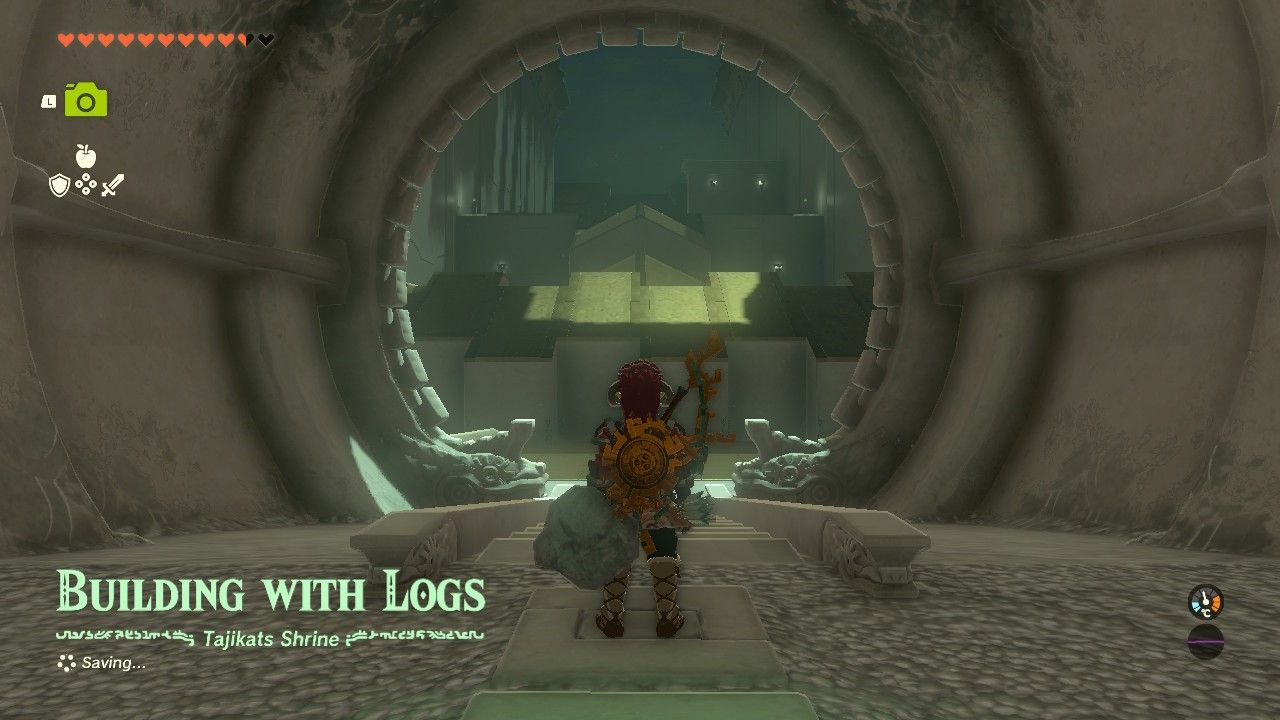 Link entering the Tajikats Shrine in The Legend of Zelda Tears of the Kingdom