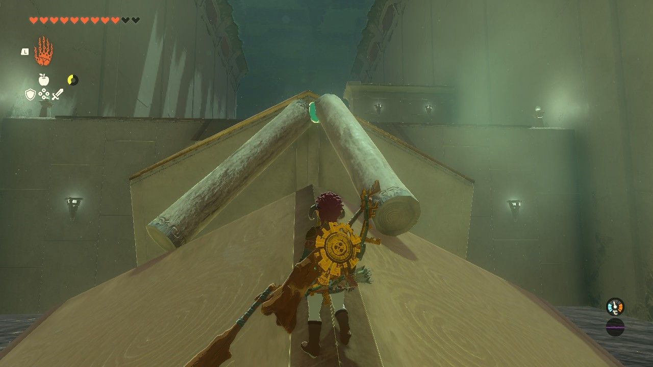 Link in front of logs in The Legend of Zelda Tears of the Kingdom