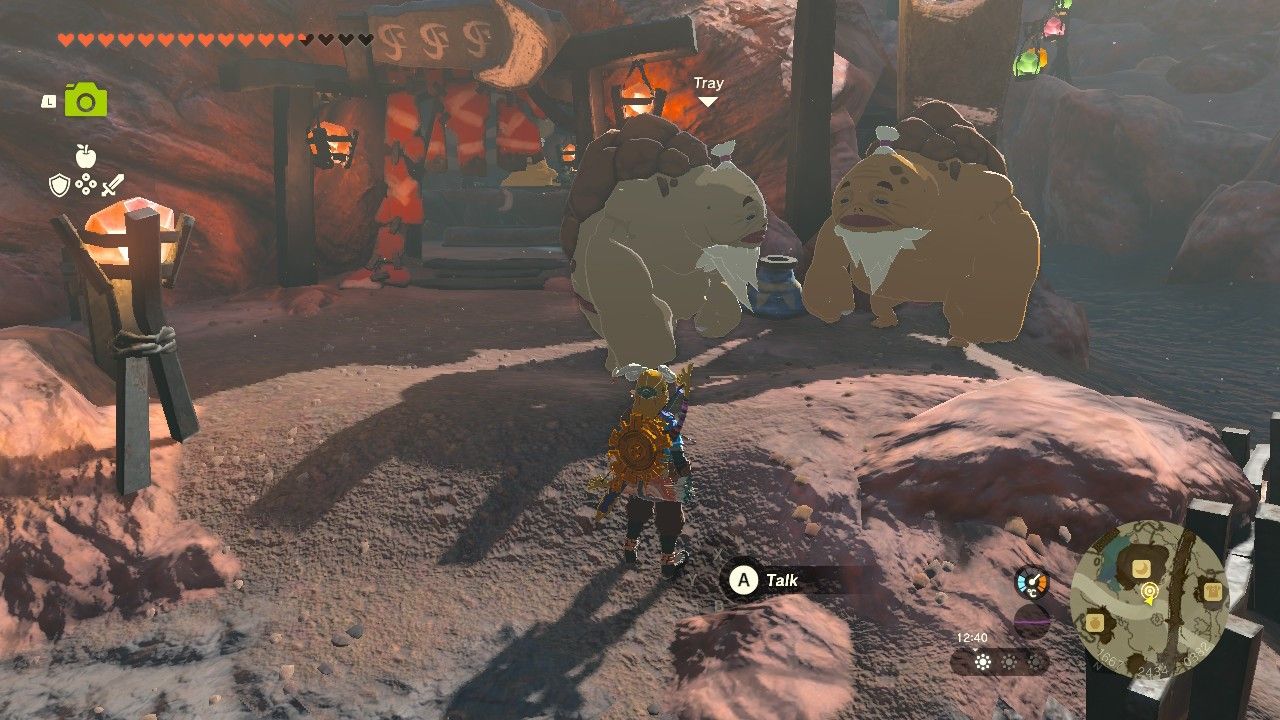 Link in front of Tray and Volcon in The Legend of Zelda Tears of the Kingdom