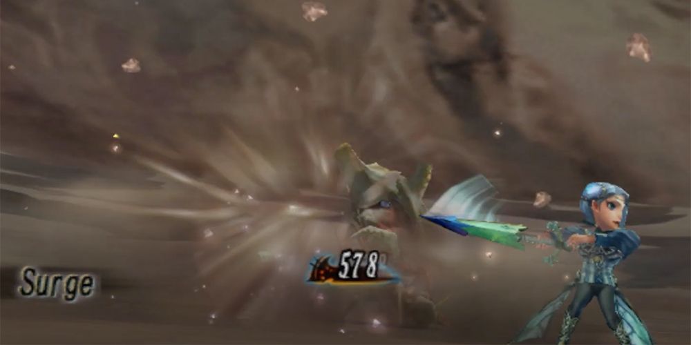 Fielei using a long sword in Romancing Saga: Minstrel Song