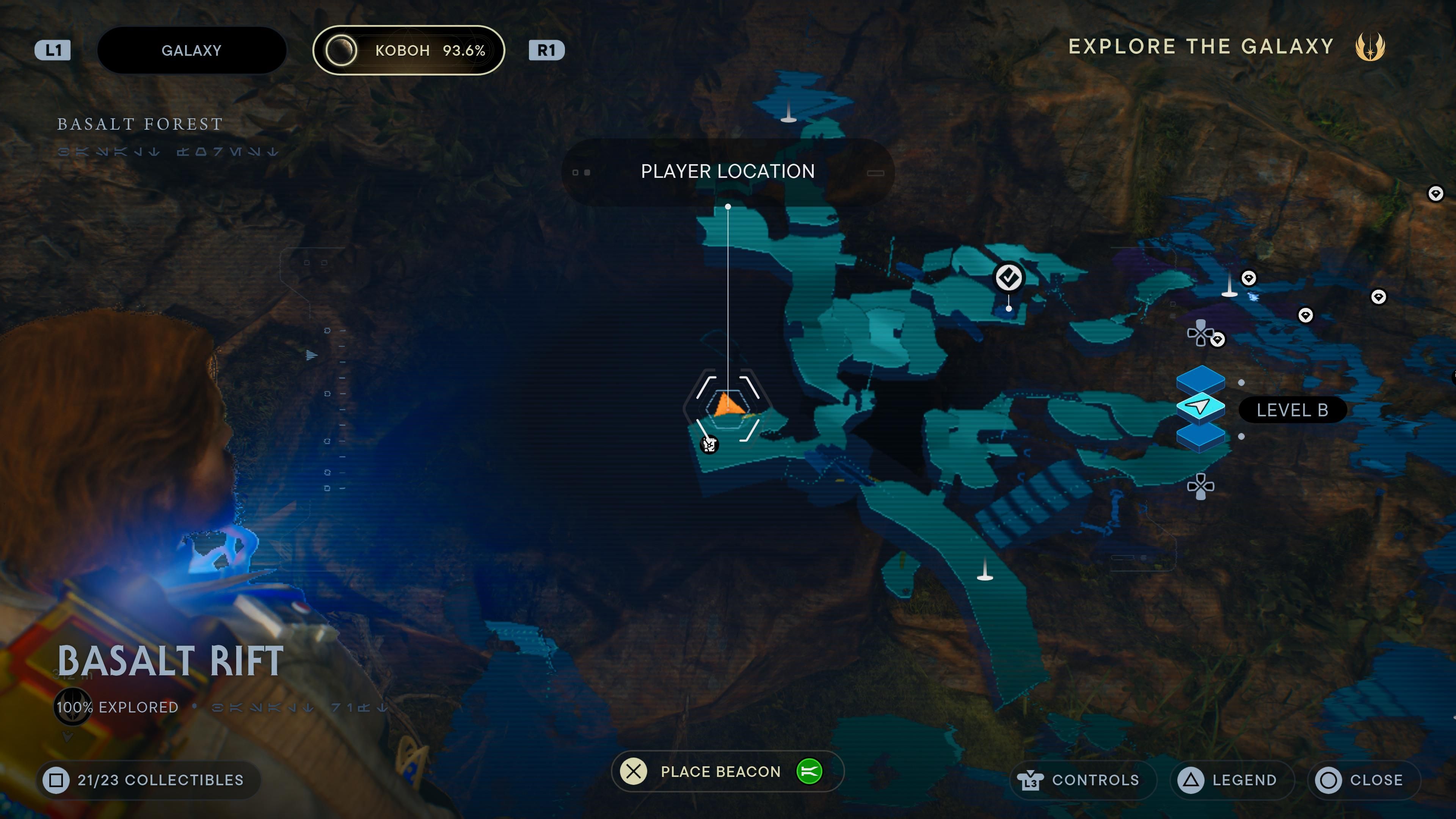 Map of a seed pod location near Tao's camp in Jedi Survivor