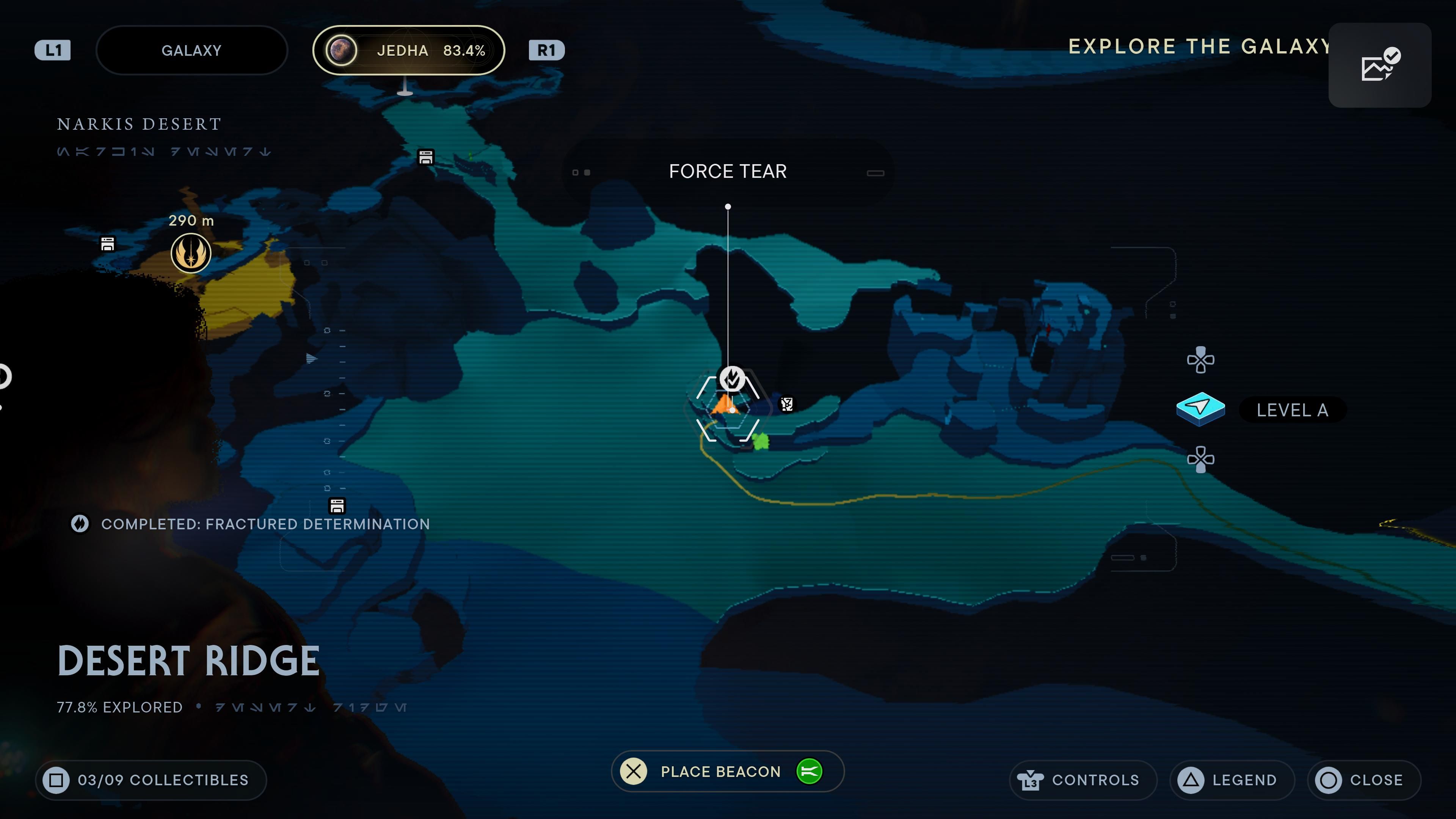 Map of the Desert Ridge in Jedi Survivor