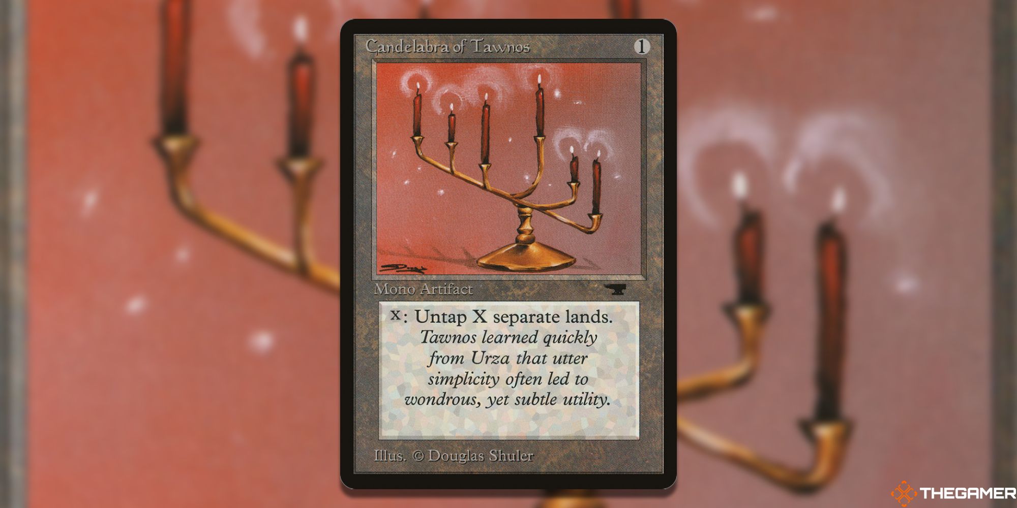 Image of the Candelabra of Tawnos card in Magic: The Gathering, with art by Douglas Shuler