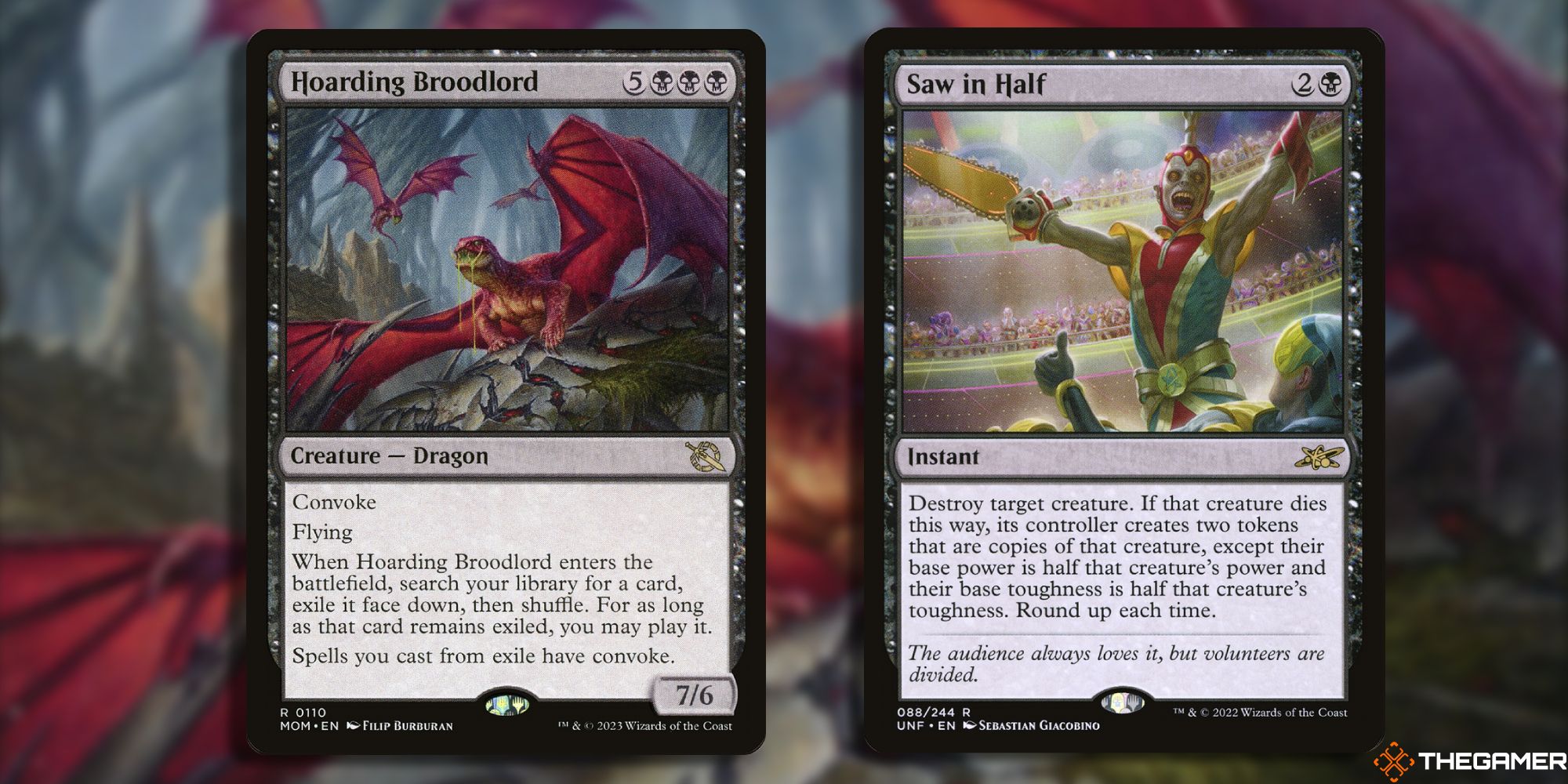 MTG Hoarding Broodlord and Saw in Half