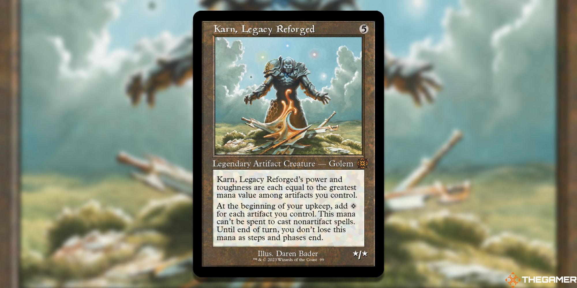Image of the Karn, Legacy Reforged card in Magic: The Gathering, with art by Daren Bader