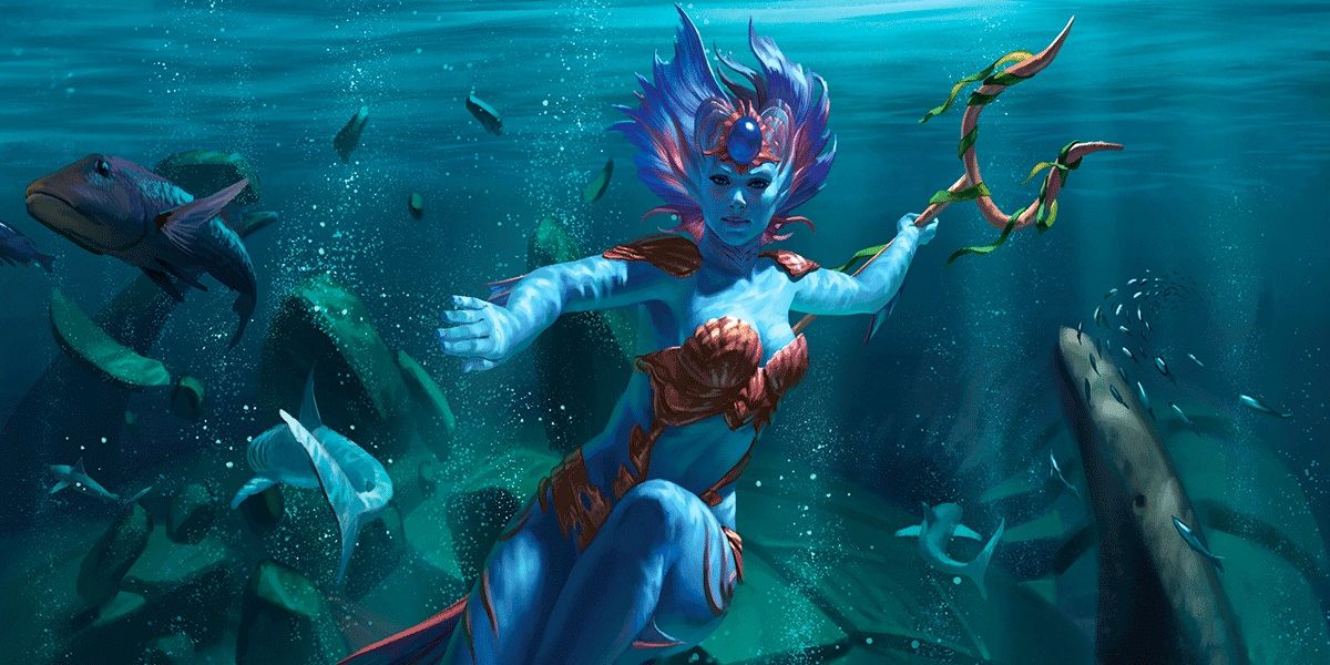 Kiora readying bident for attack