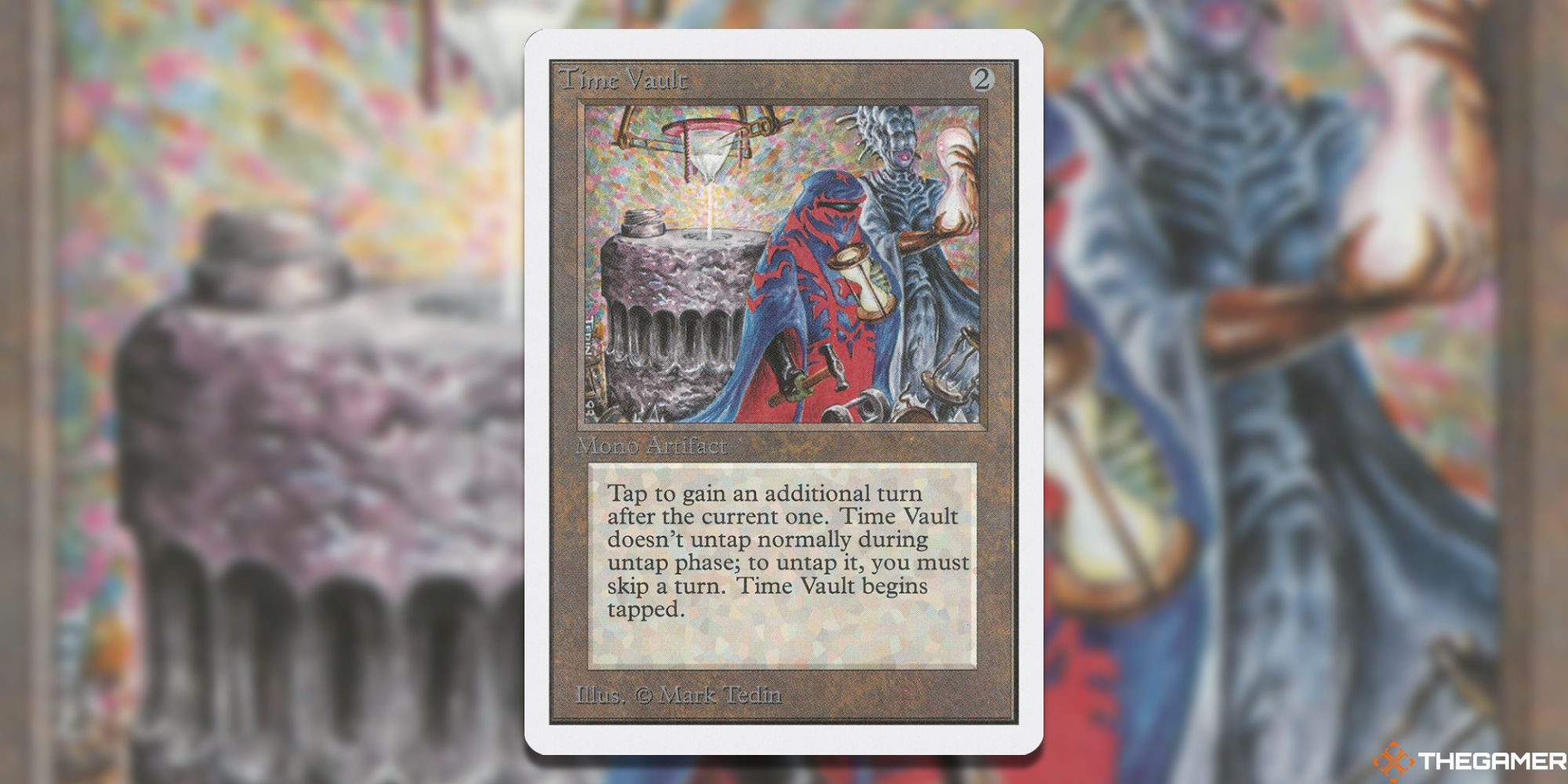 Image of the Time Vault card in Magic: The Gathering, with art by Mark Tedin