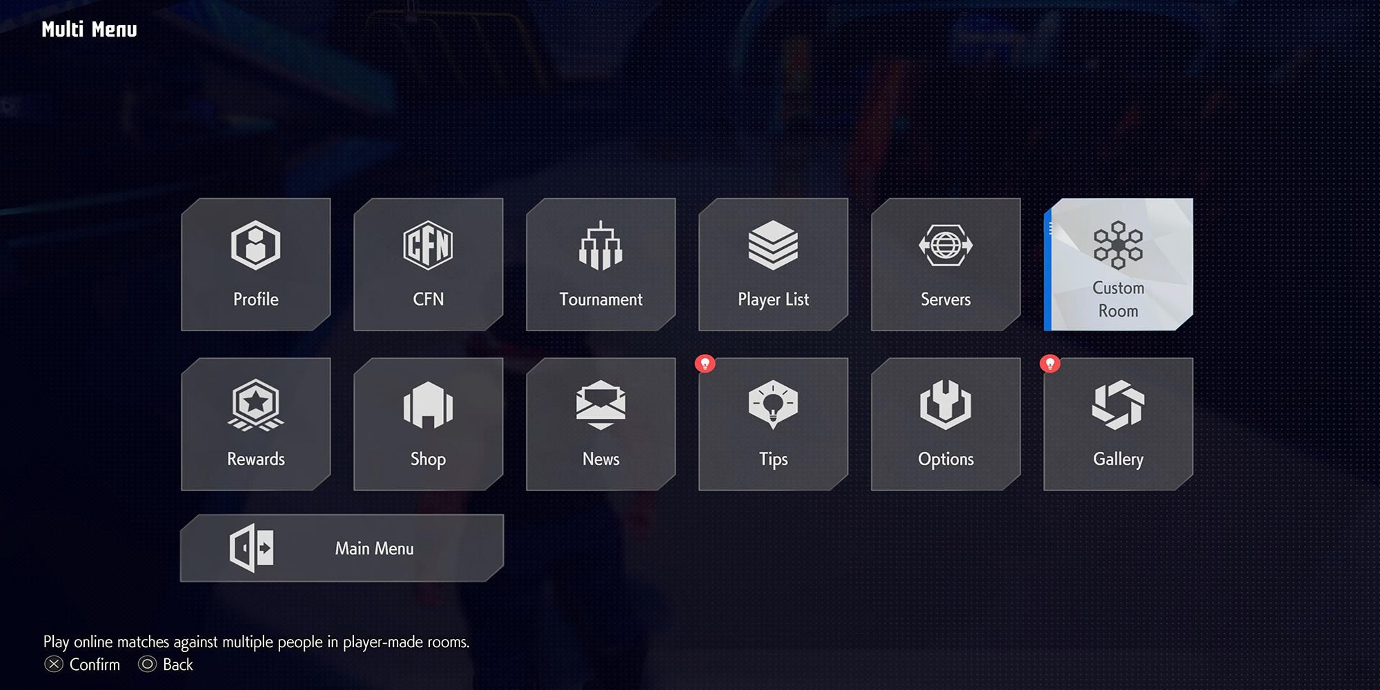 The Multi Menu, a central options center, in Street Fighter 6.