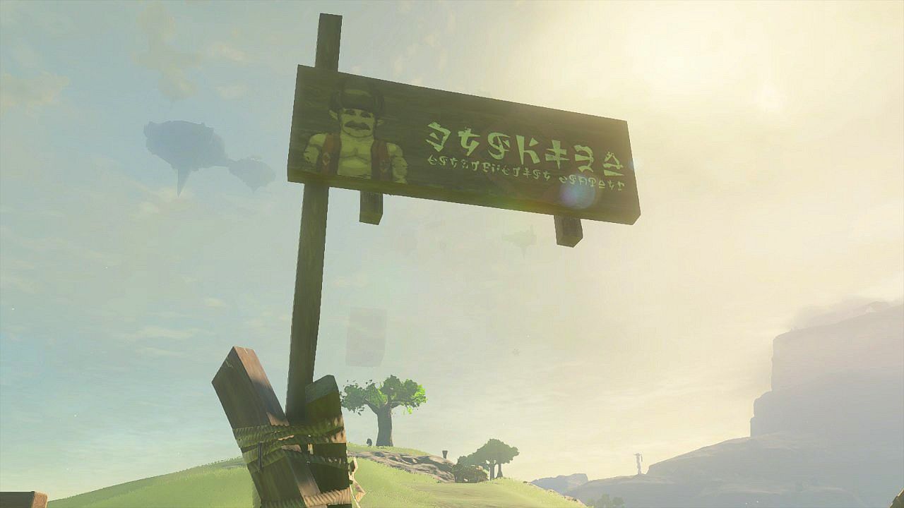 one of many hudson construction signs around hyrule in tears of the kingdom all addison locations guide