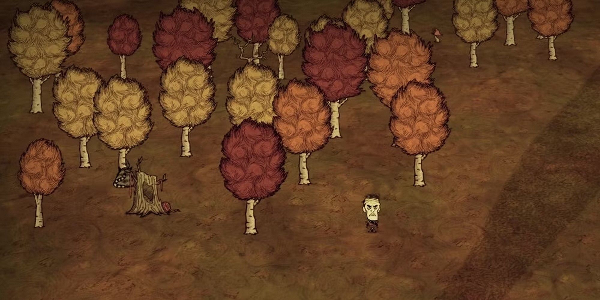 one of the deciduous forests in don't starve together along the path don't starve together best biome for base
