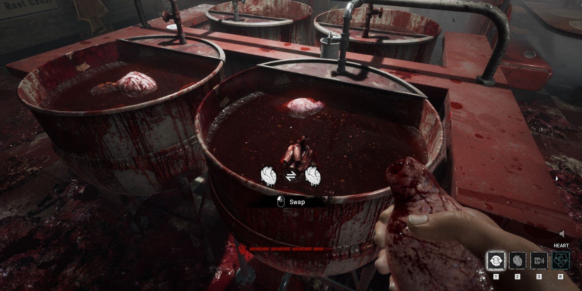 outlast trials collecting hearts in inventory in fun park