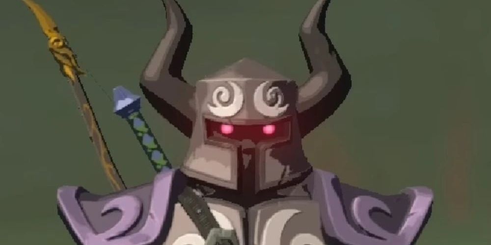 An up-close shot of the phantom armor in The Legend of Zelda: Tears of the Kingdom the video game