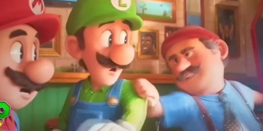 Giuseppe talks to Mario and Luigi Super Mario Bros Movie