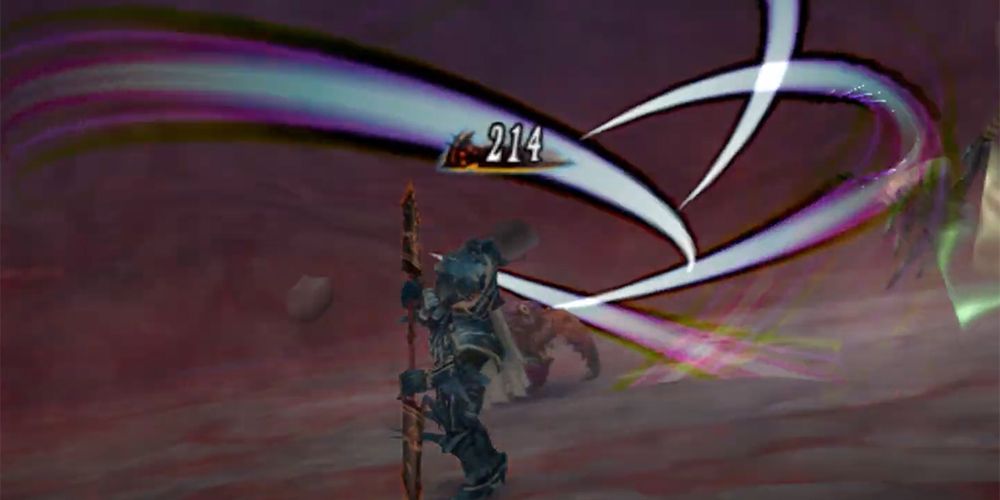 Neidhart using a pole arm in Romancing Saga: Minstrel Song