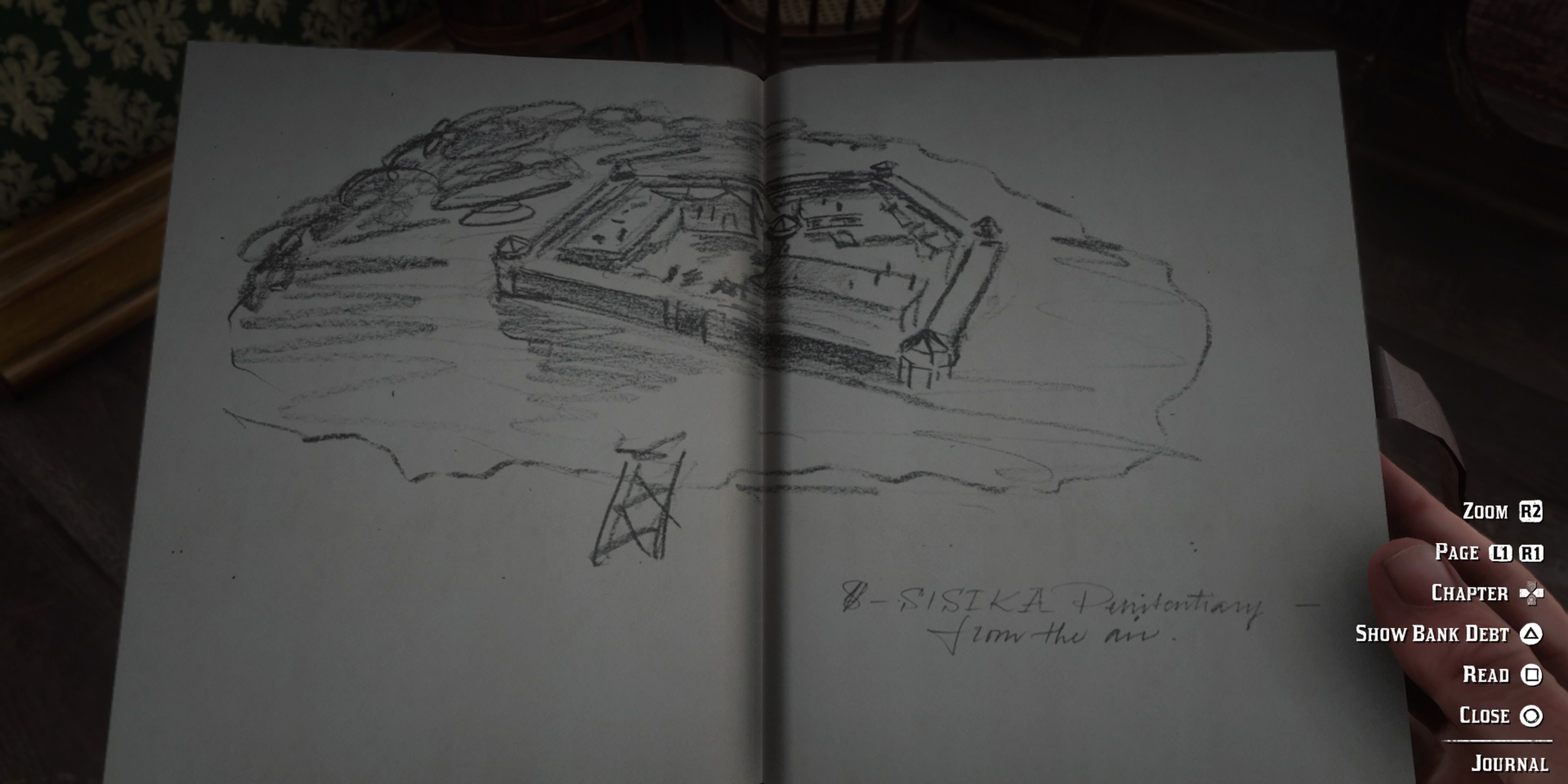 A drawing of sisika penitentiary as seen from above