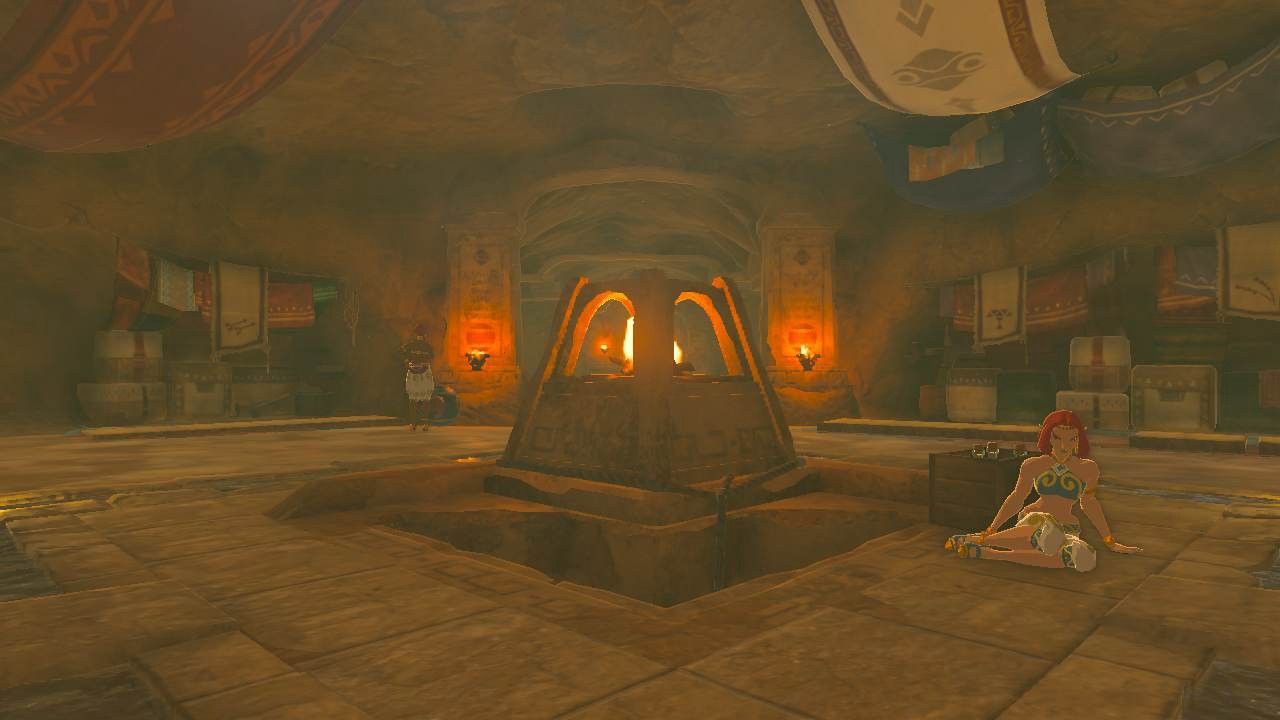 Rotana in the back of the Gerudo Shelter central room in The Legend of Zelda Tears of the Kingdom