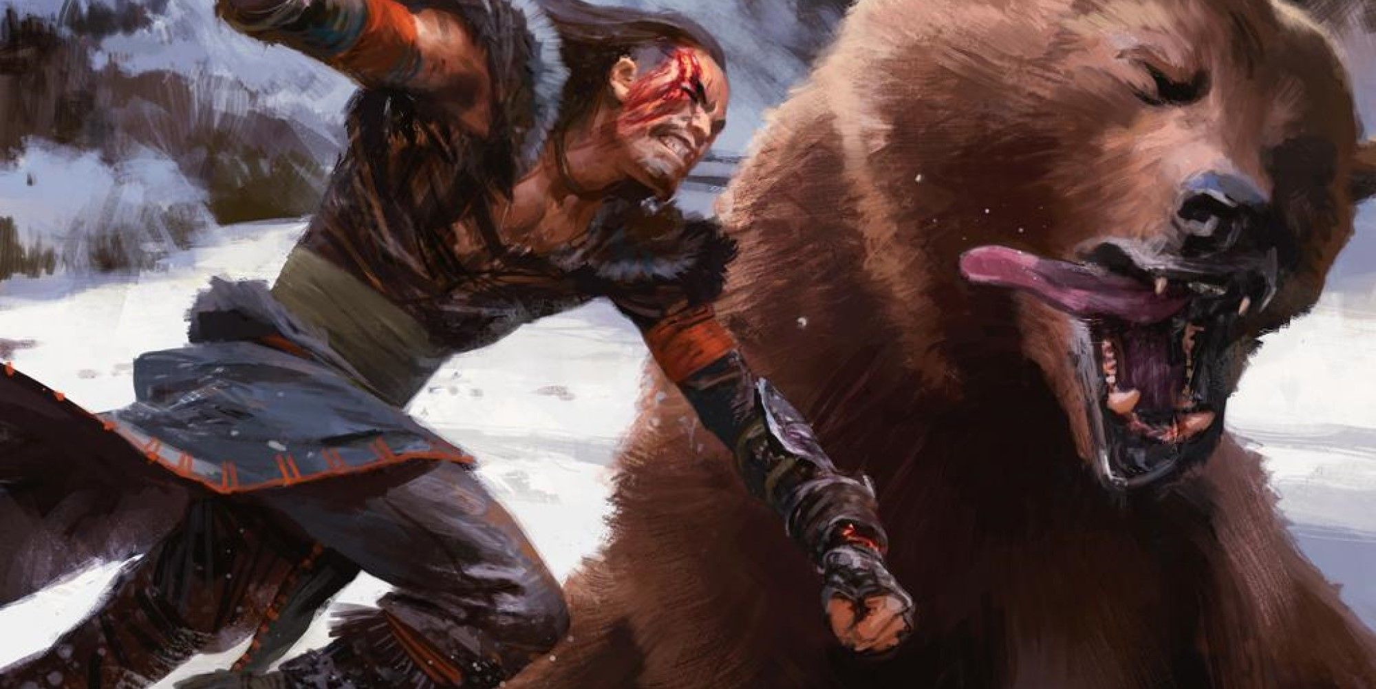 MTG A man punching a bear in the face