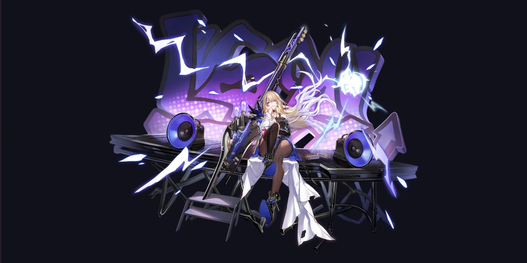 Serval's Design reflects her rock and roll spirit while sitting on a stage