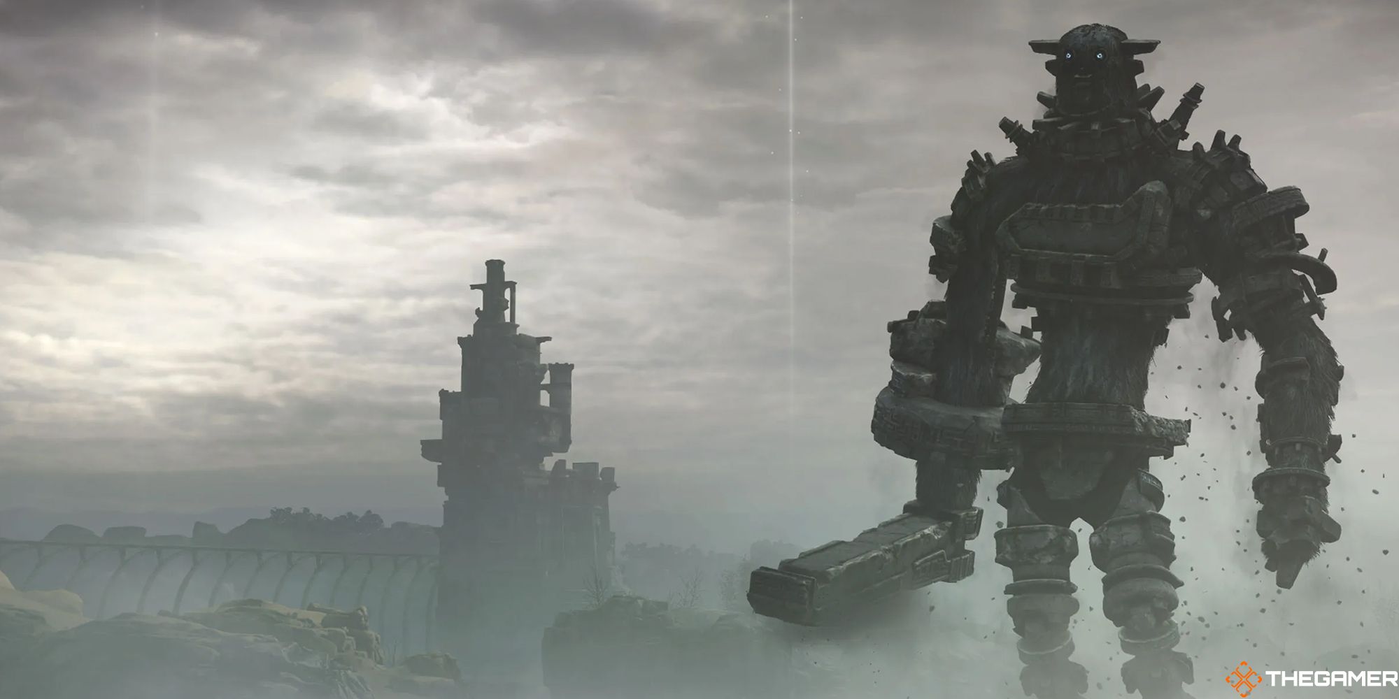 A massive colossus from Shadow of the Colossus