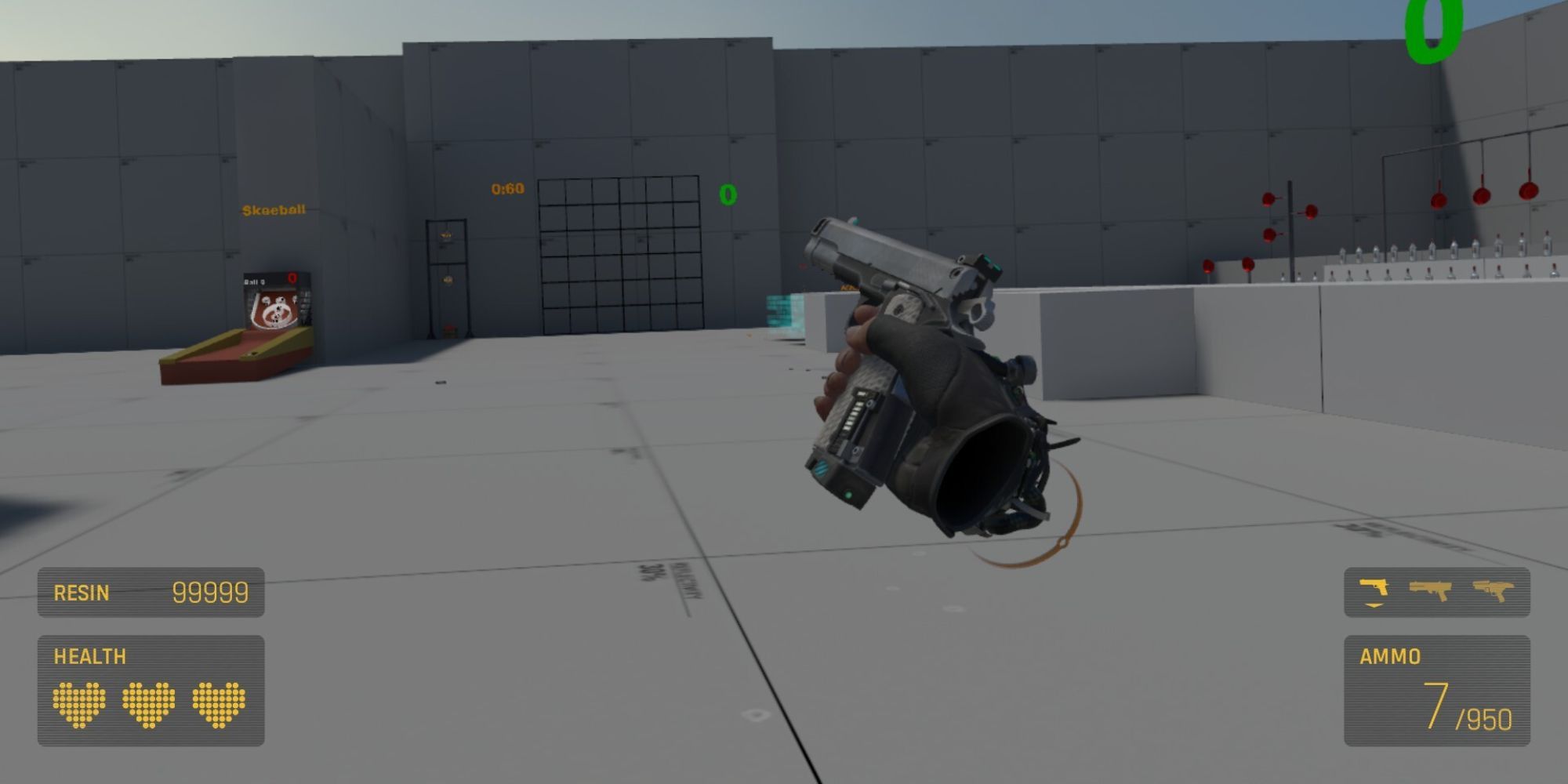 Half-Life: Alyx - modded screenshot shows a map called the shooting range where you can perform target practice