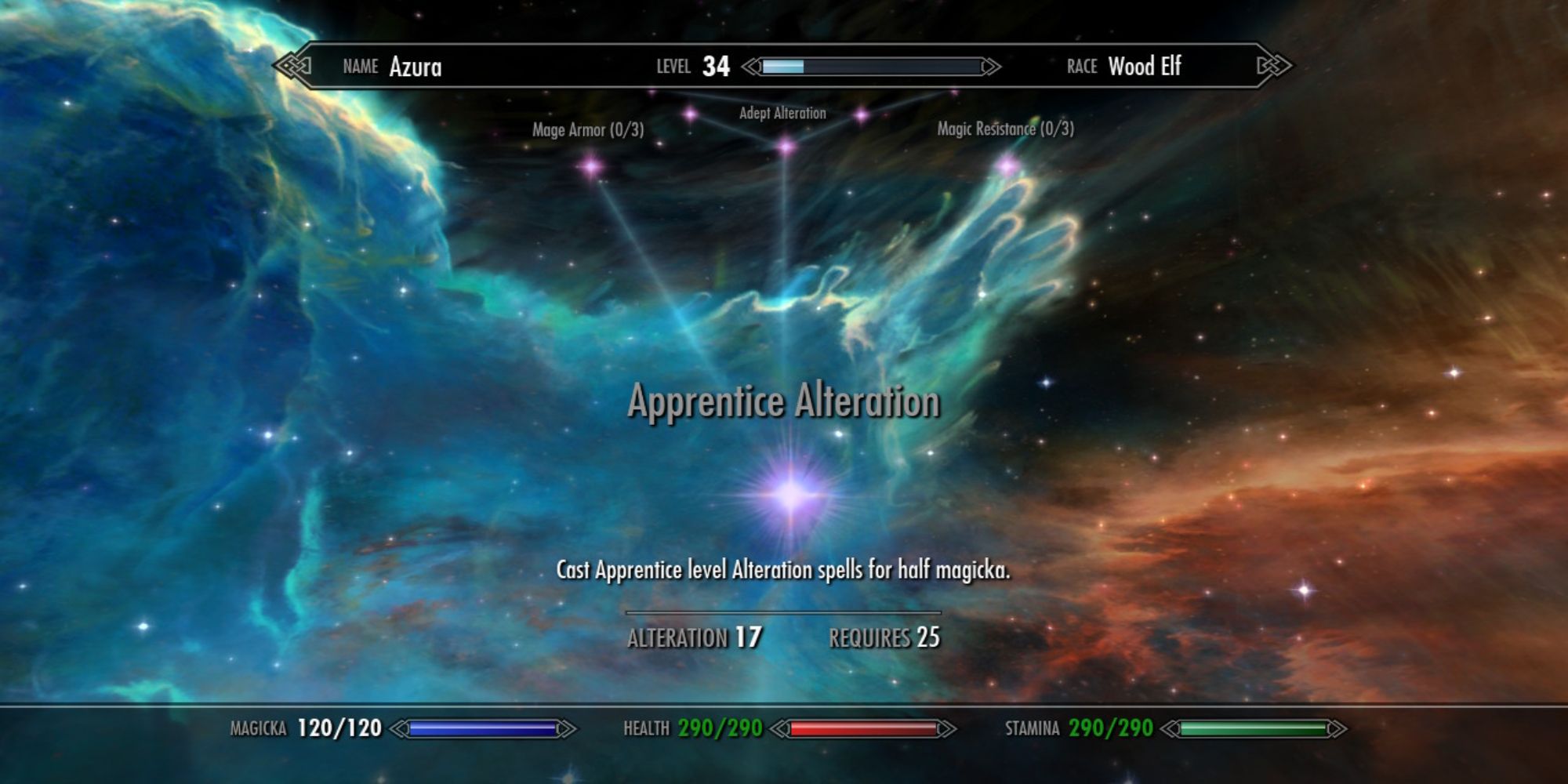 Skyrim Alteration Apprentice Alteration Perk Tree