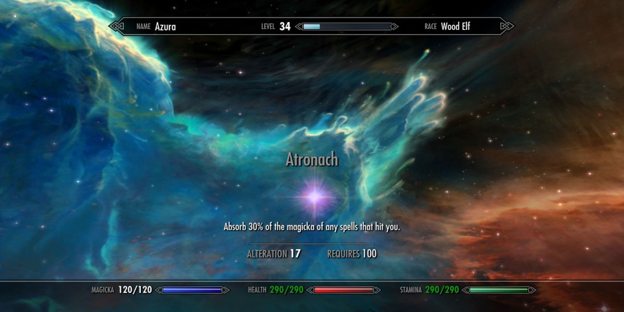 Skyrim Alteration Atronach Perk Tree