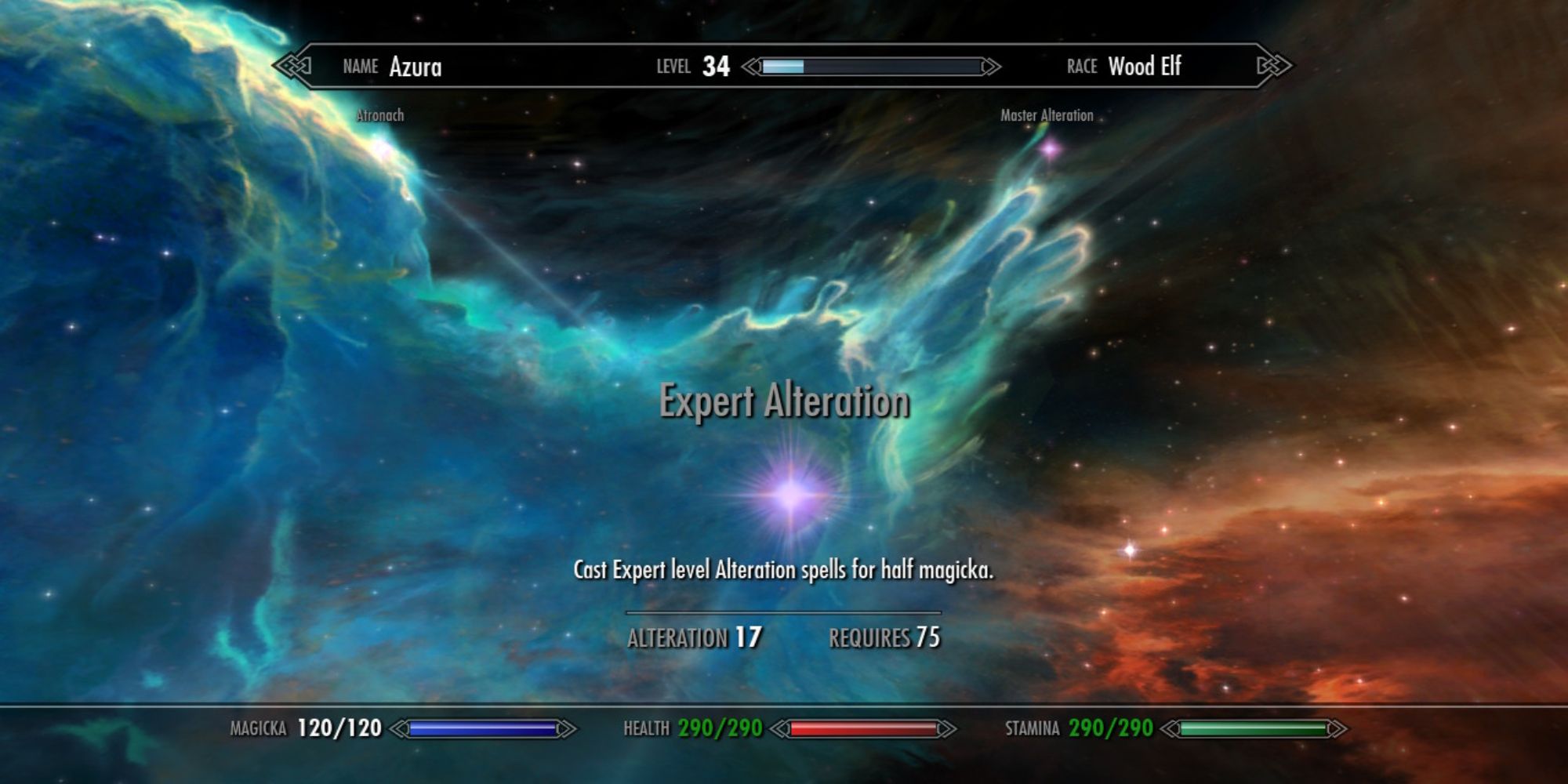 Skyrim Alteration Expert Alteration Perk Tree