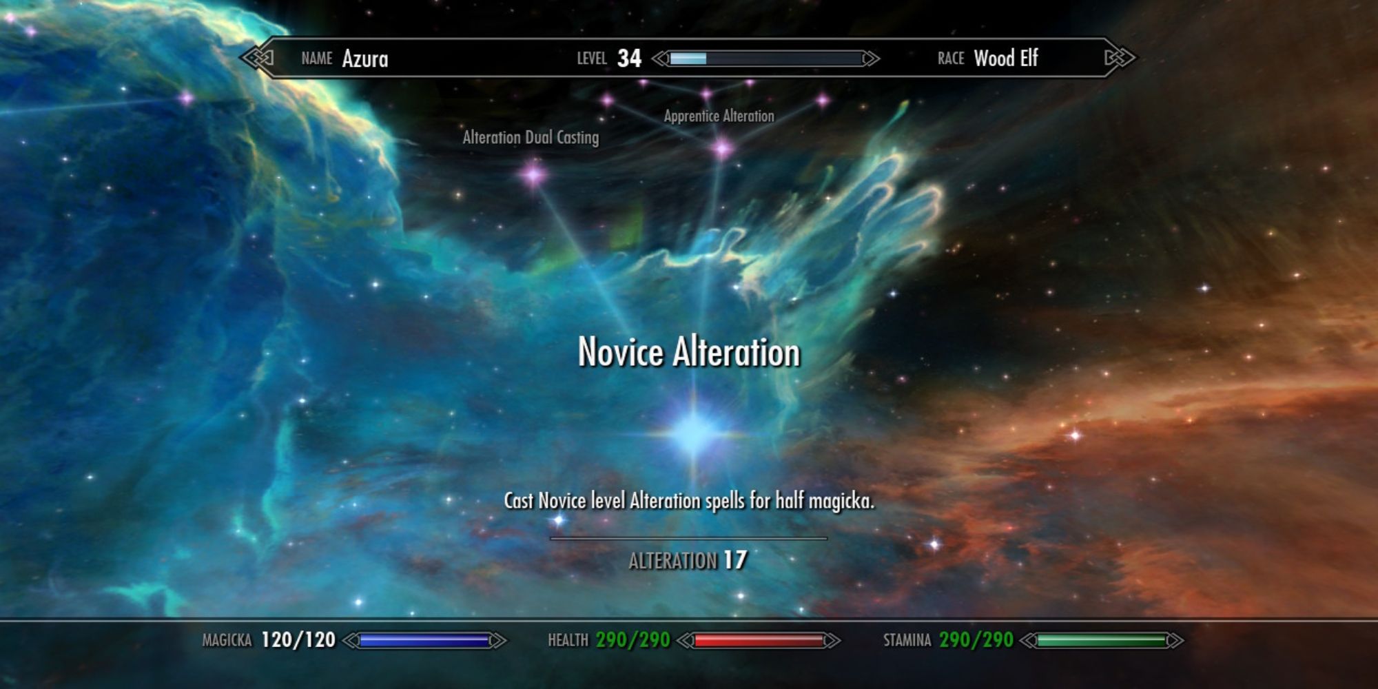 Skyrim Alteration Novice Alteration Perk Tree