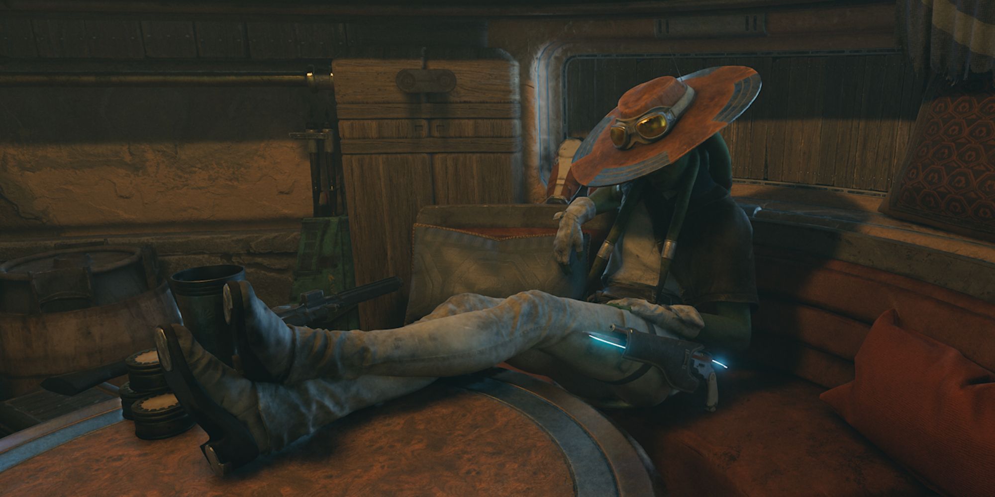 Star Wars Jedi Survivor Screenshot Of Caji In Pyloon's Saloon