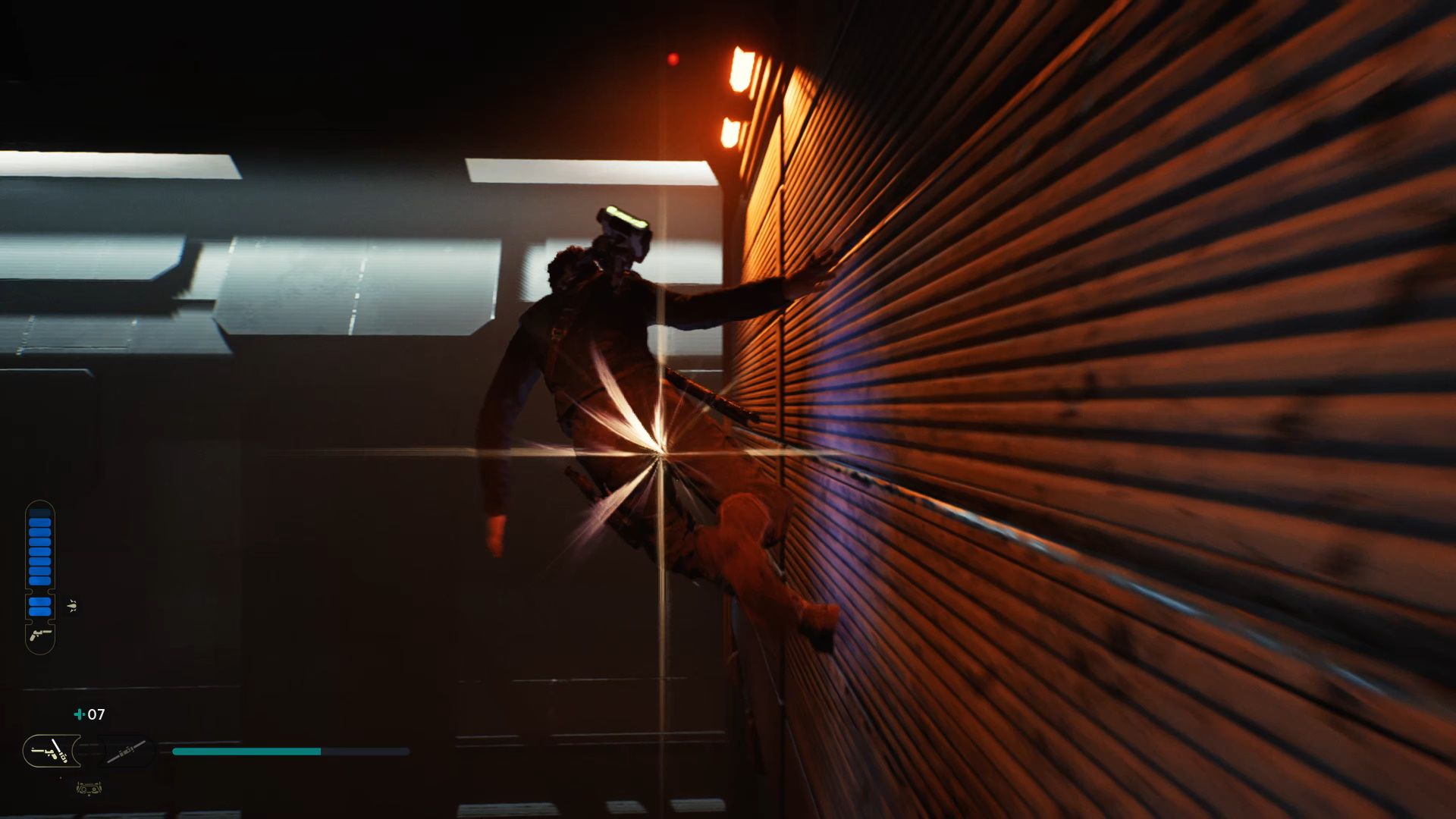 Star Wars Jedi Survivor, Cal wall running to get the Priorite Shard
