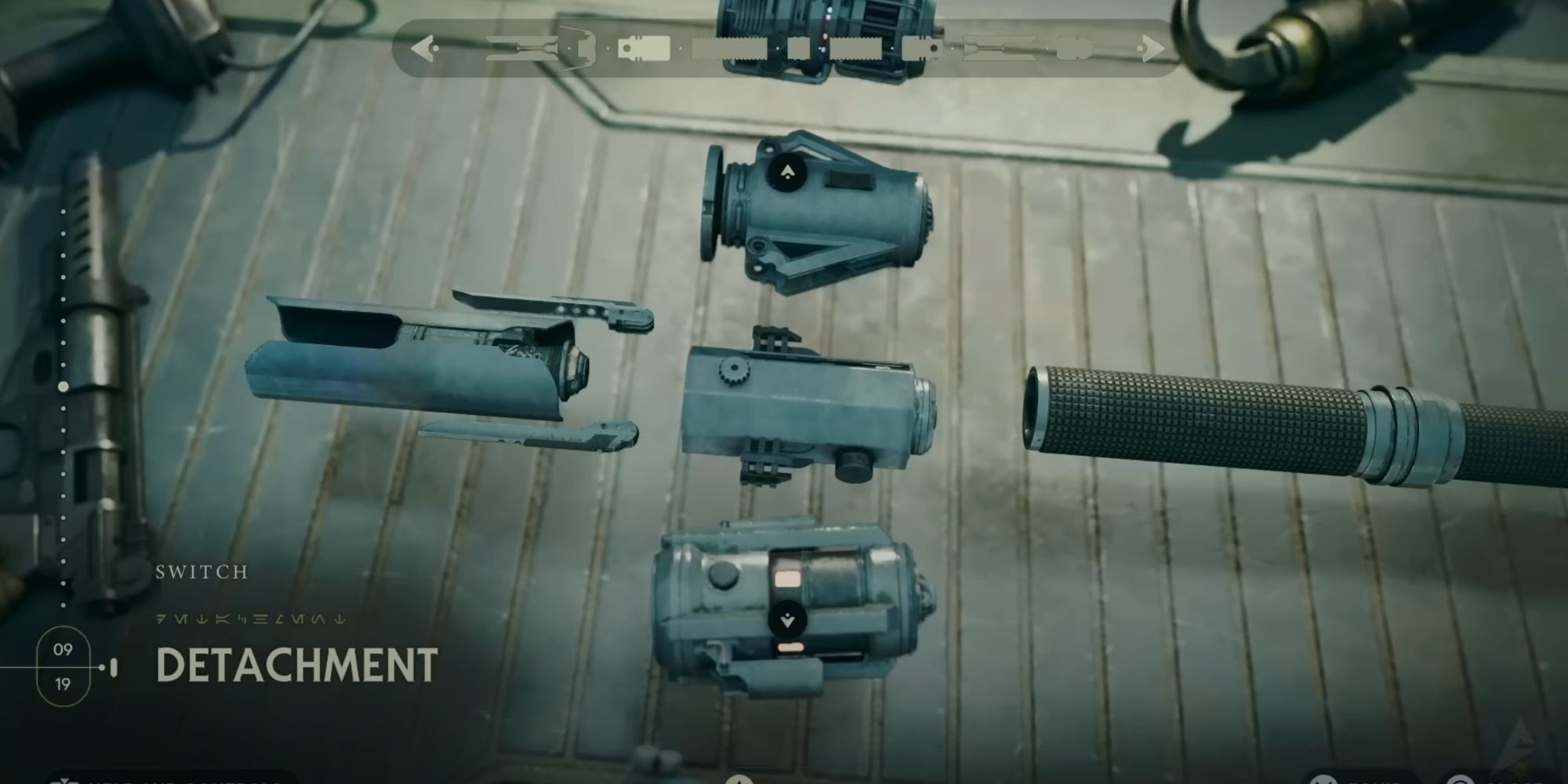 An image from Star Wars Jedi Survivor of the Detachment lightsaber Switch