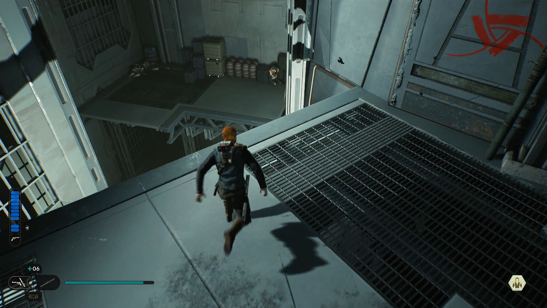 Star Wars Jedi Survivor, Finding the priorite shard in the barracks area