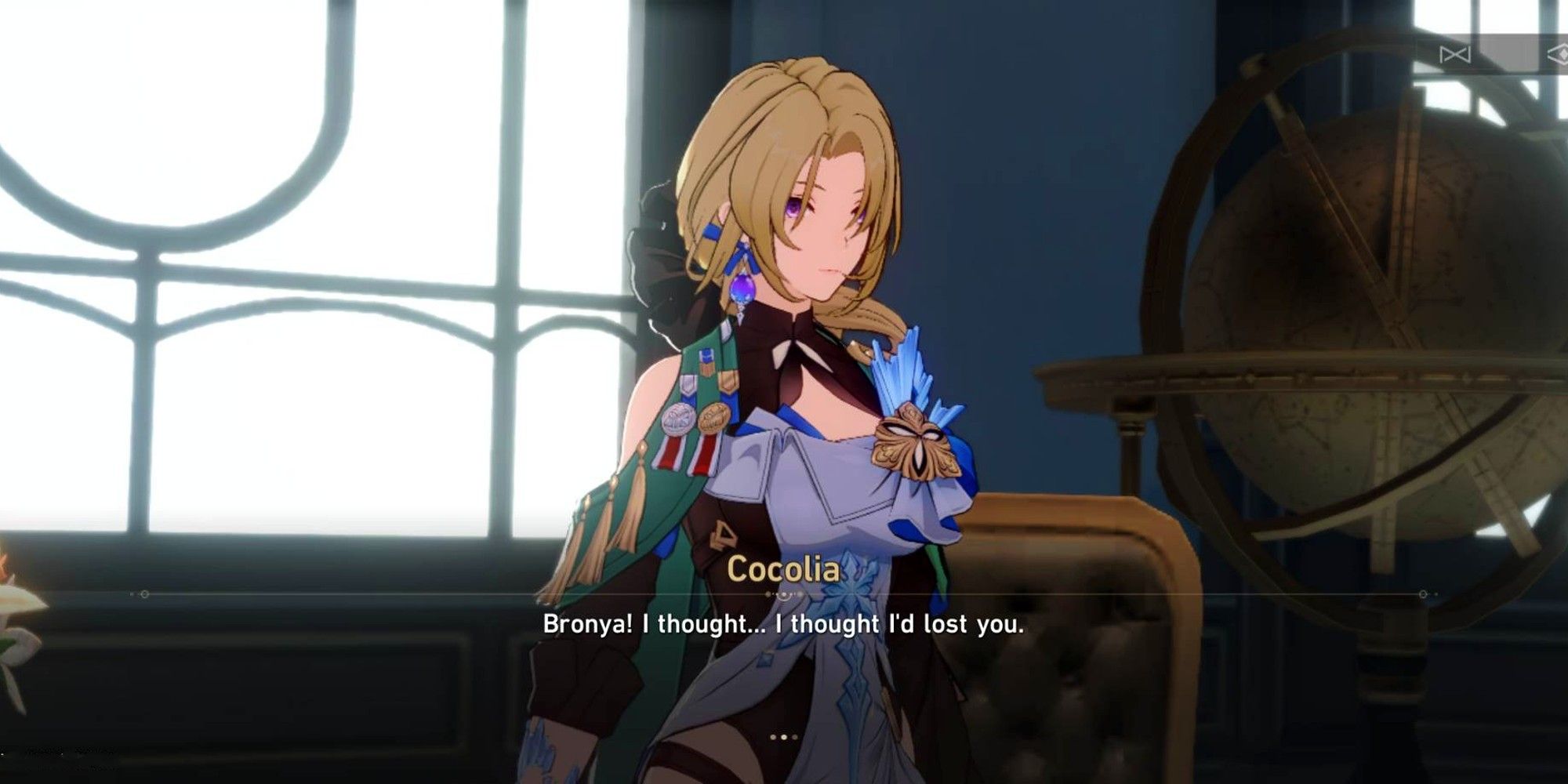 Cocalia shows relief at the return of her adopted daughter Bronya (offscreen)