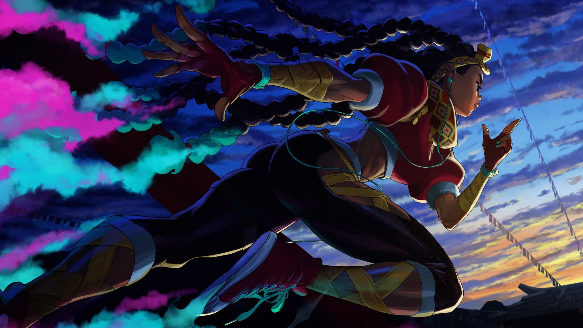 Street Fighter 6, Kimberly Guide, Art of Kimberly sprinting away-1