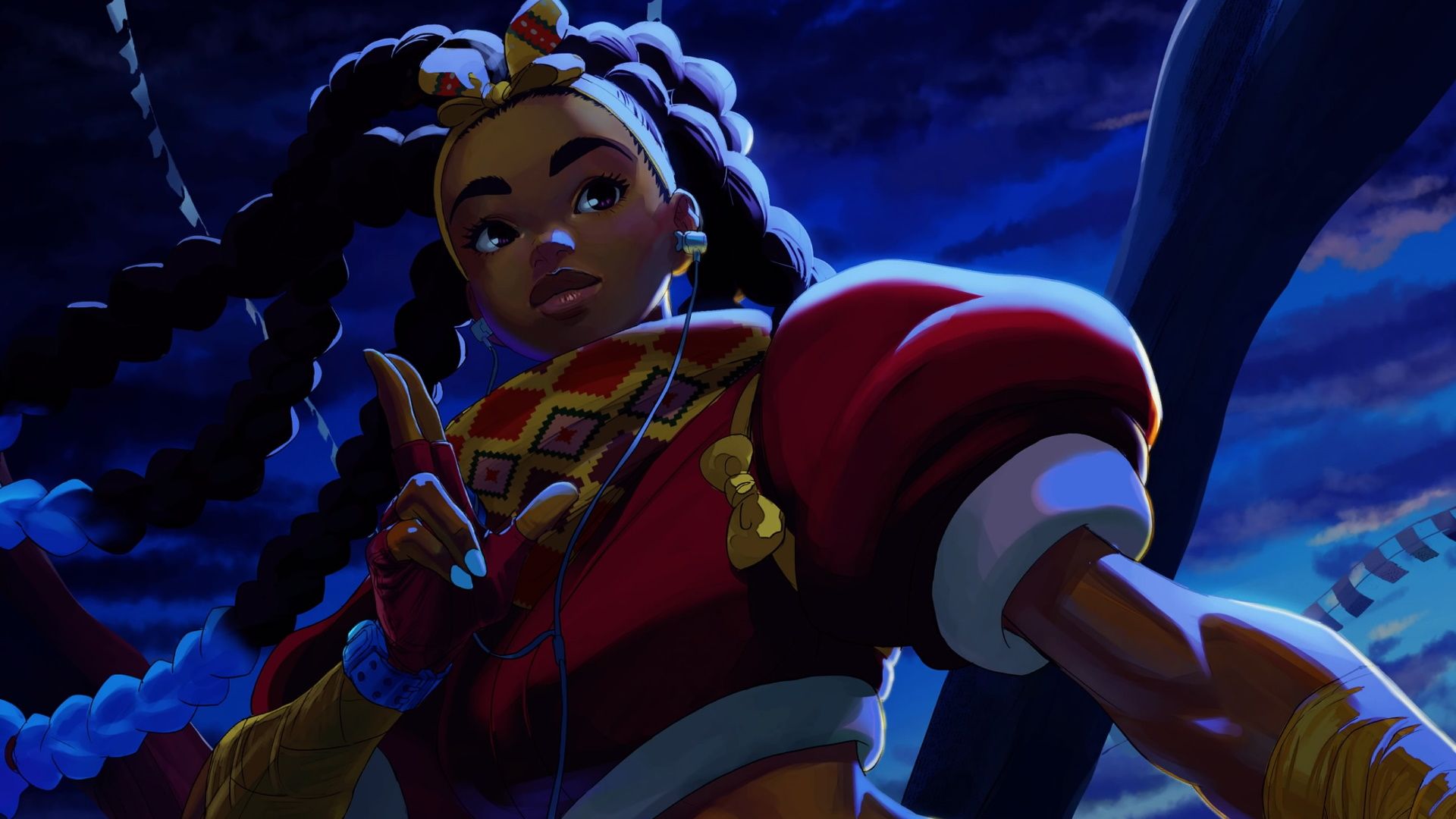Street Fighter 6, Kimberly Guide, Kimberly making a ninja hand sign