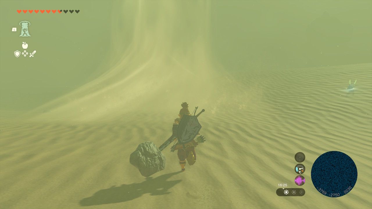 Tears of the Kingdom - A sandstorm in Gerudo Desert