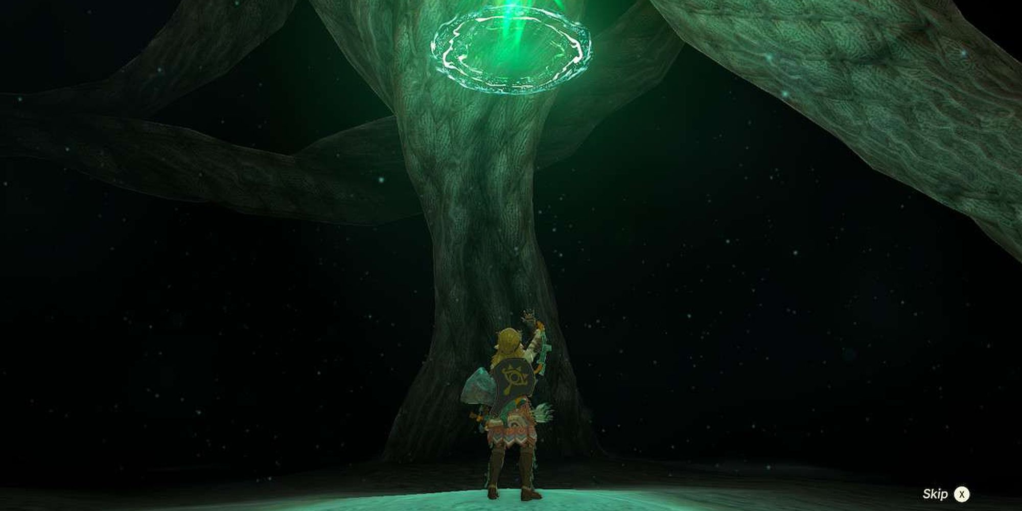 Tears Of The Kingdom screenshot of Link activating A Lightroot