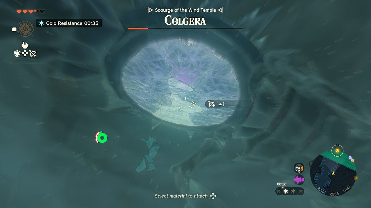 Tears of the Kingdom - Colgera fight - Aiming at its weak spot
