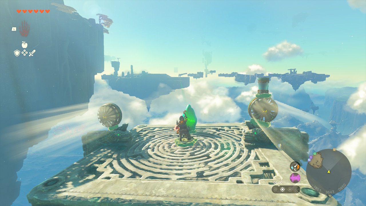Tears of the Kingdom - East Hebra Sky Crystal - Flying the makeshift air ship