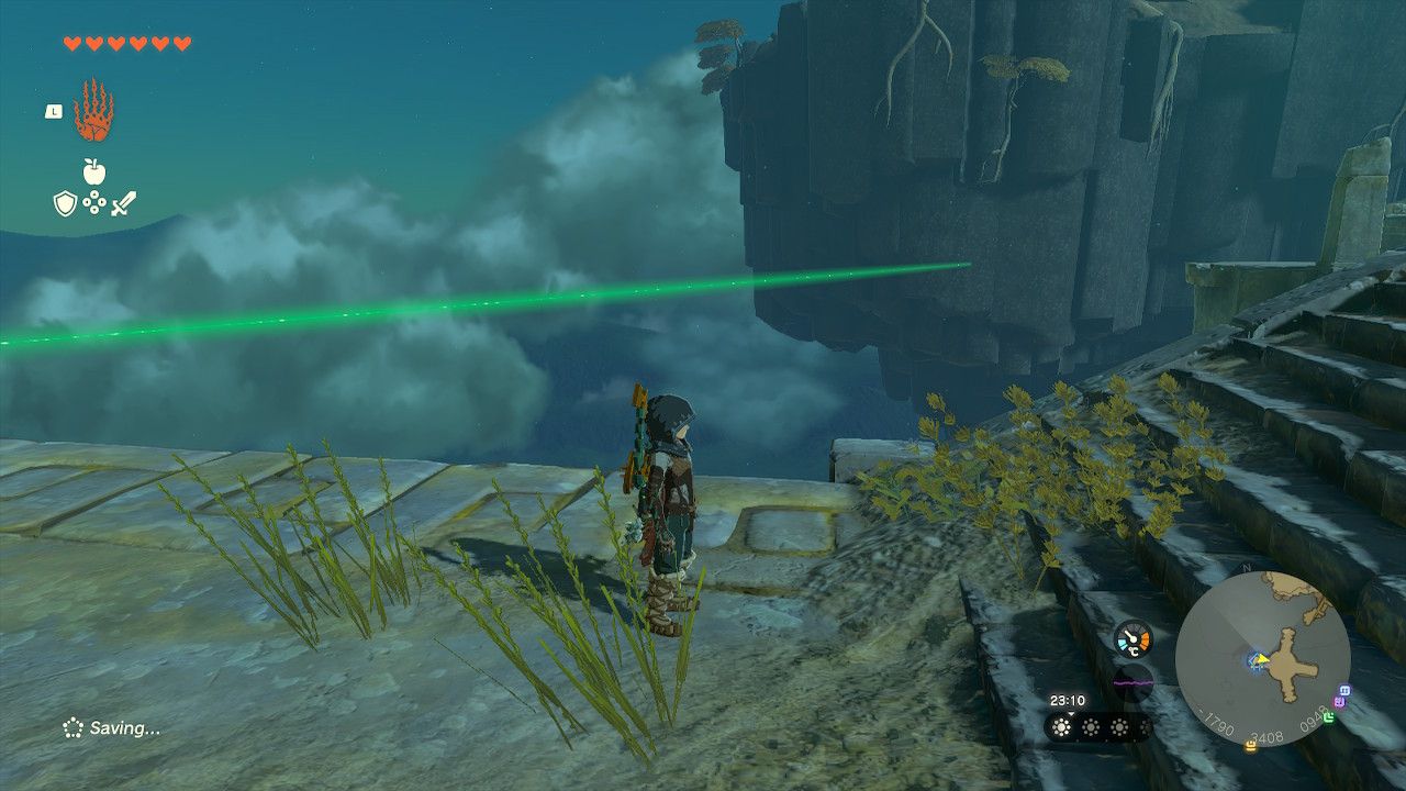 Tears of the Kingdom - East Hebra Sky Crystal - The laser pointing to the crystal