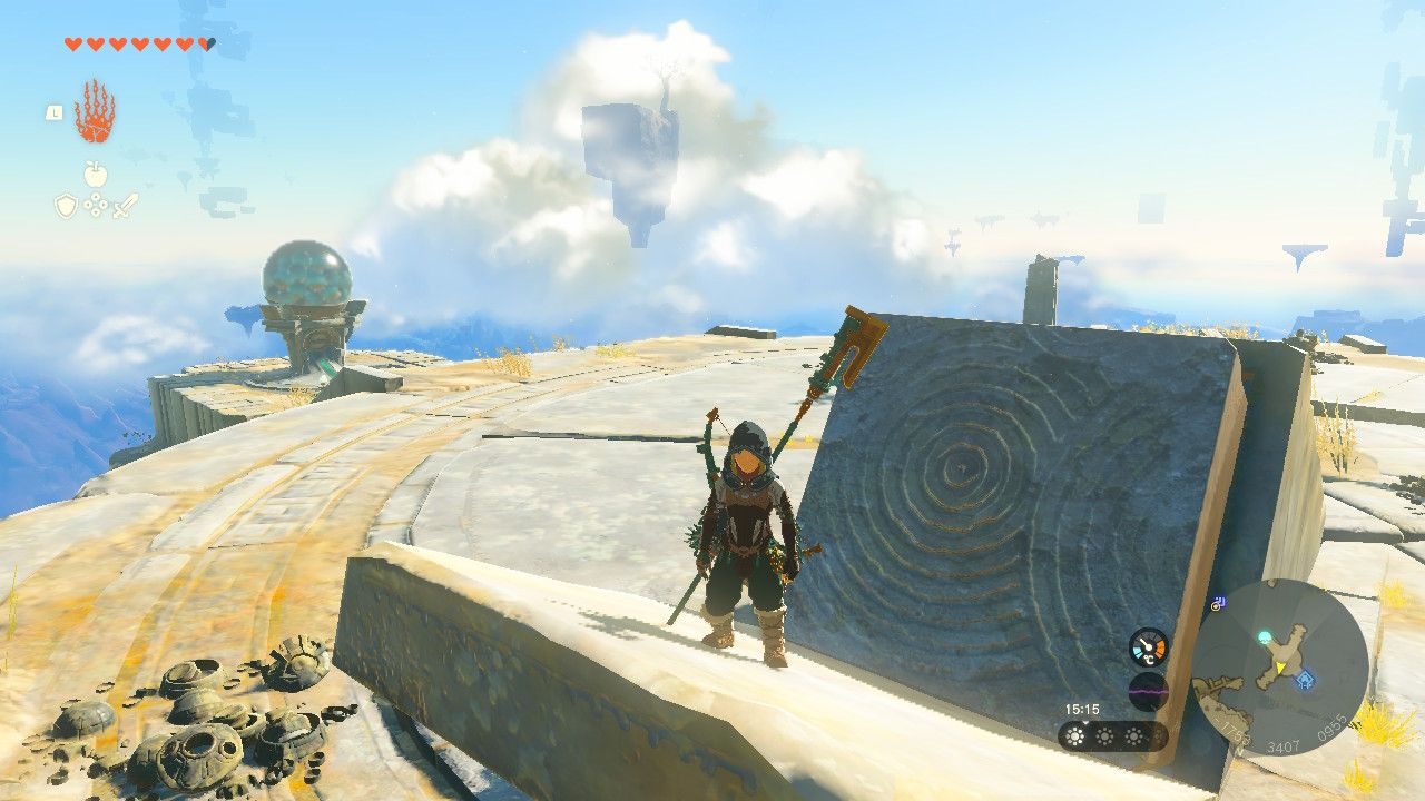 Tears of the Kingdom - East Hebra Sky Crystal - The launcher in the middle of the sky island