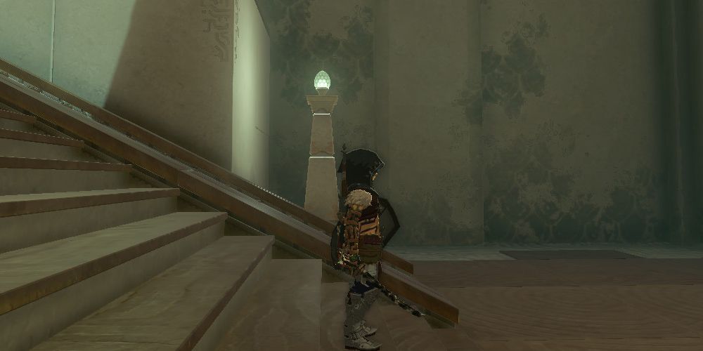 Tears of the Kingdom Link holding a Eightfold Blade