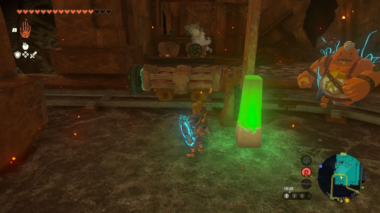 Tears of the Kingdom - Fire Temple - Switch to unlock rail