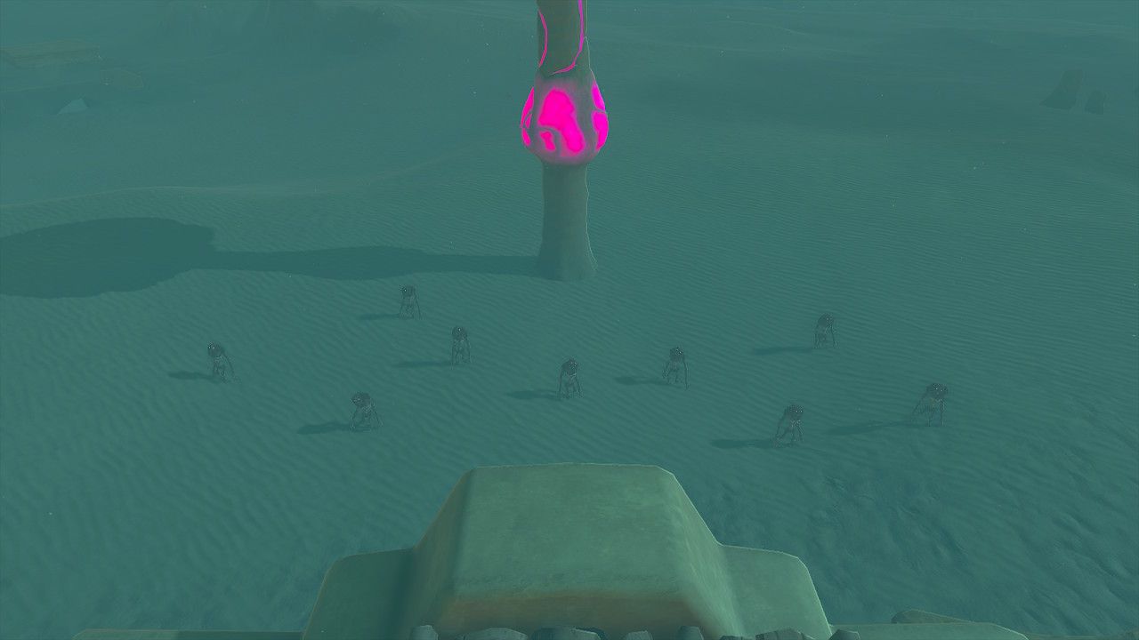 Tears of the Kingdom - Gibdos attacking Gerudo Town