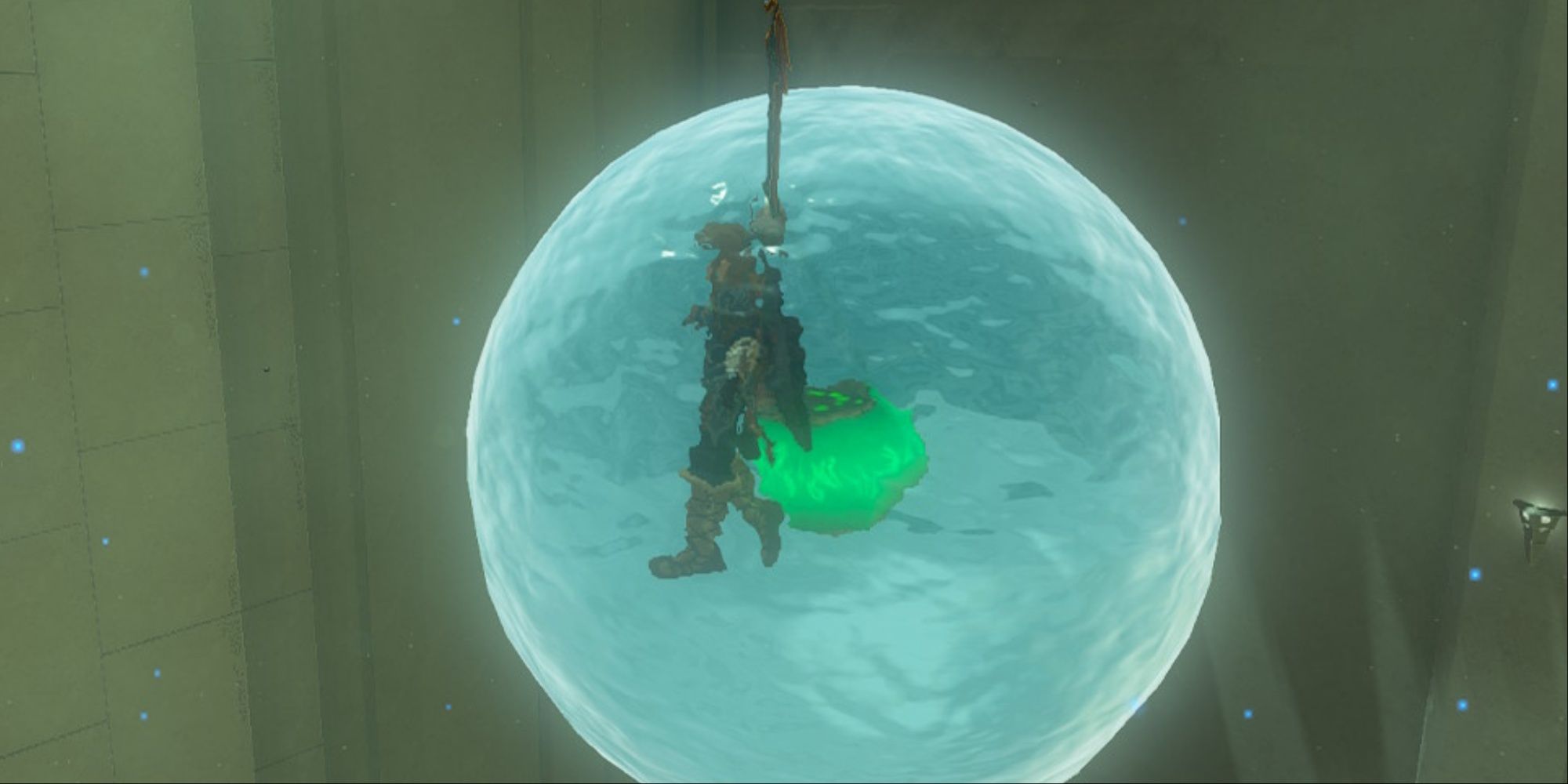 Tears of the Kingdom - Igoshon Shrine - Link in a water orb
