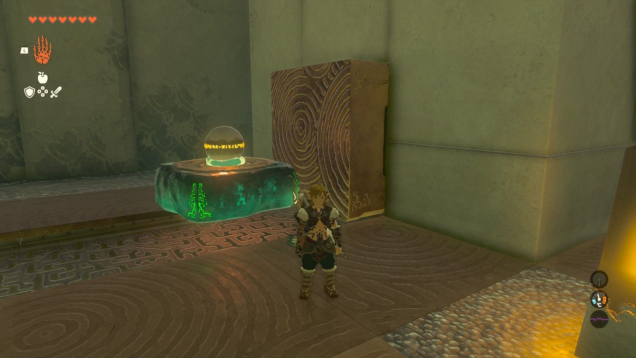 Tears of the Kingdom - Ihen-a Shrine - Setting up a Hover Stone push