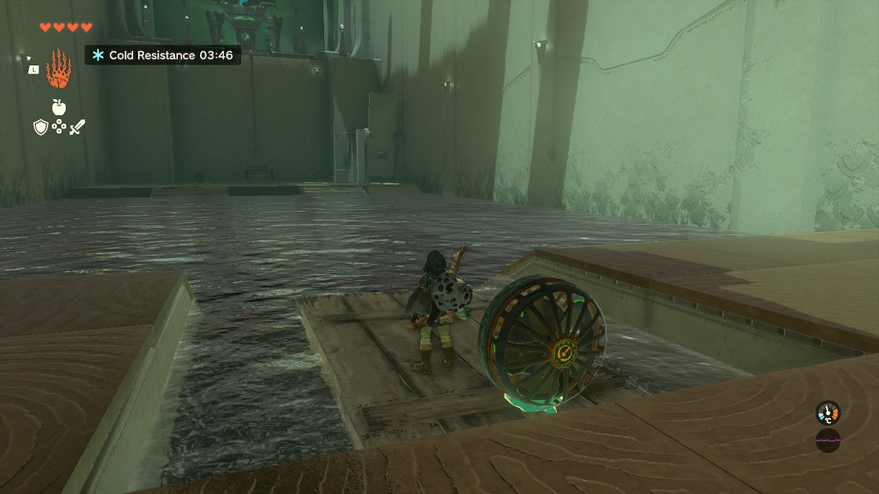Tears of the Kingdom - Ishodag Shrine - A makeshift boat with a fan attached